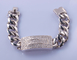 25.7 گرم سنگ های کریستال 925 استرلینگ نقره دستبند شکل مروارید دستبند مردانه سبک های یونیسکس